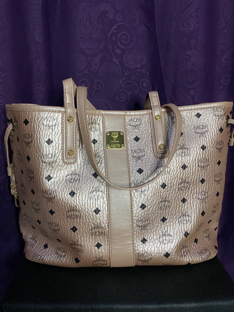 Rose gold mcm tote sale