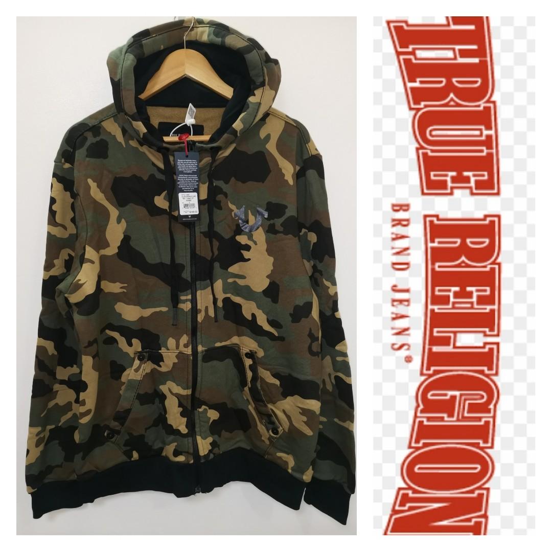 TRUE RELIGION Camo Hoodie Men s Fashion Coats Jackets and