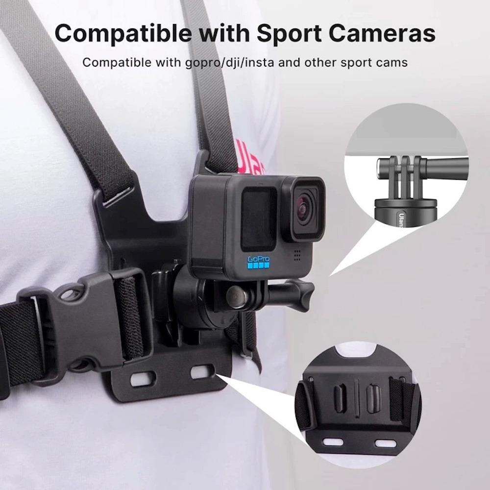 ULANZI Go-Quick II Magnetic Quick Release Buckle Chest Helmet Mount ...
