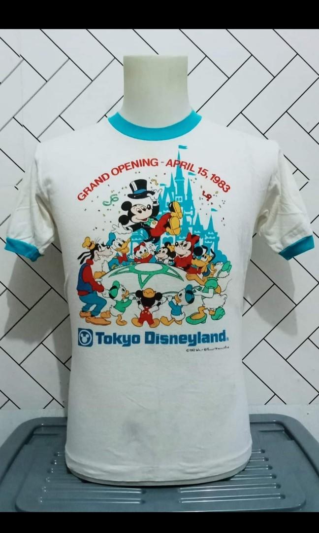 Vintage Tokyo Disneyland Opening 1983 Rare Ringer Shirt XL www