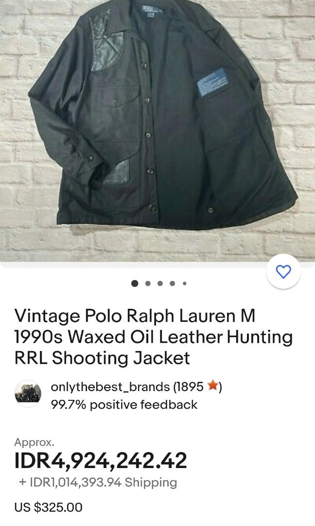 Vintage Polo Ralph Laurel M 1990s Waxed Oil Leather Hunting RRL