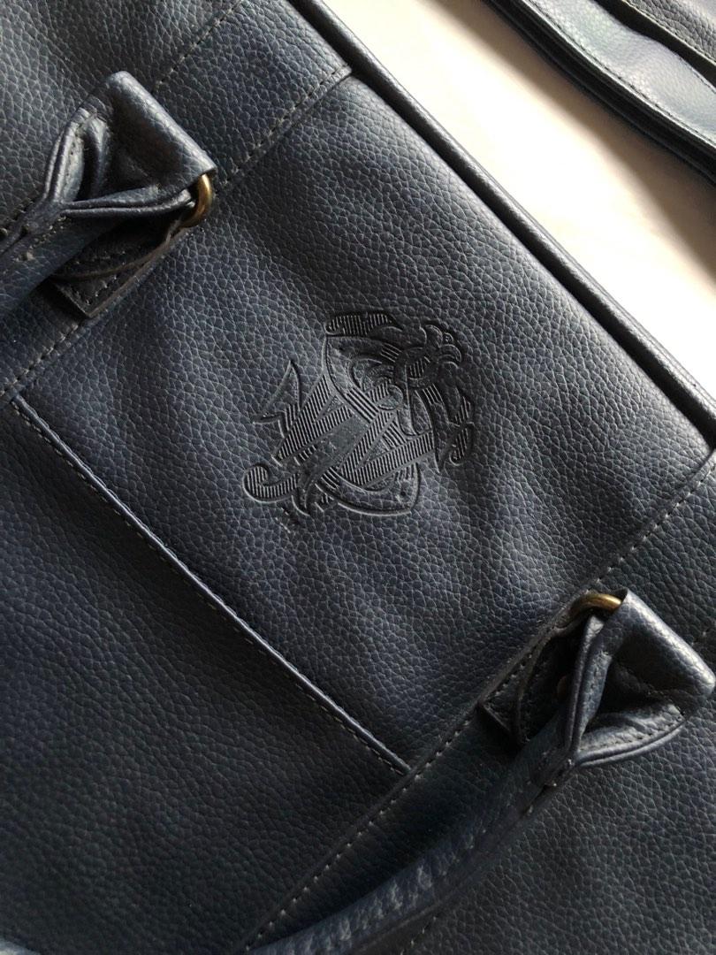 Vintage Smith & Wesson Leather Briefcase with Shoulder Strap, Men's