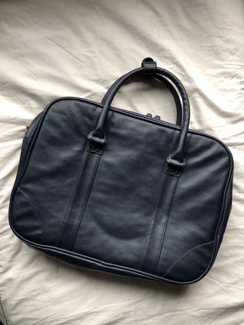 Vintage Smith & Wesson Leather Briefcase with Shoulder Strap, Men's