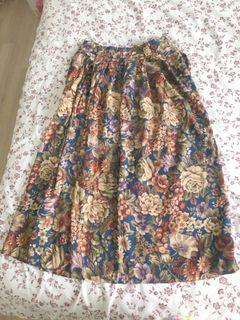 Viscose British Rose floral long skirt