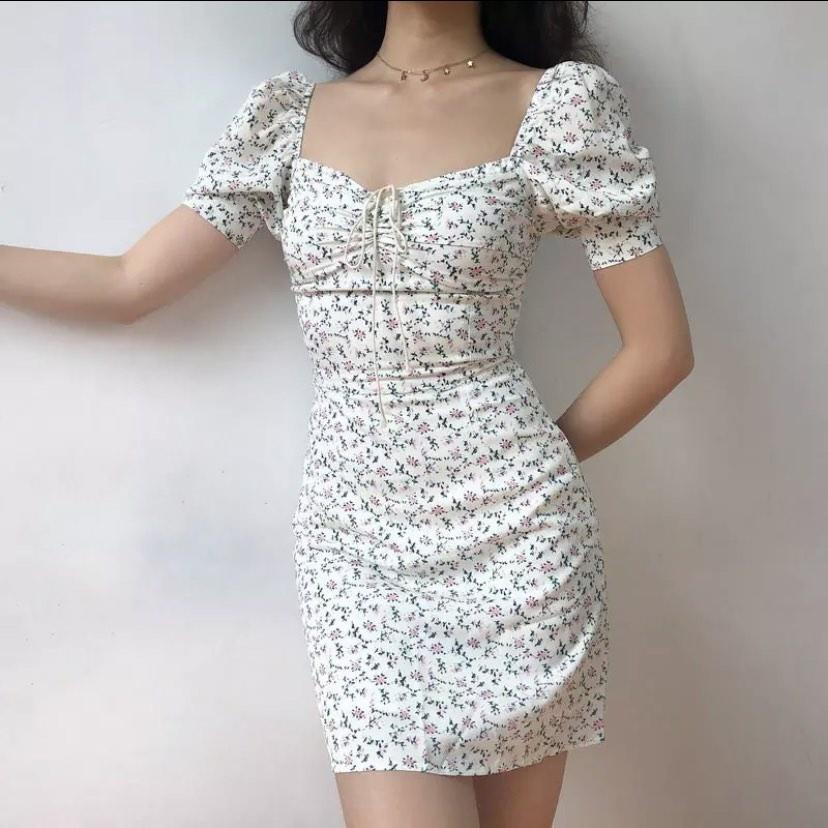 white floral retro dress Women s Fashion Dresses Sets Dresses