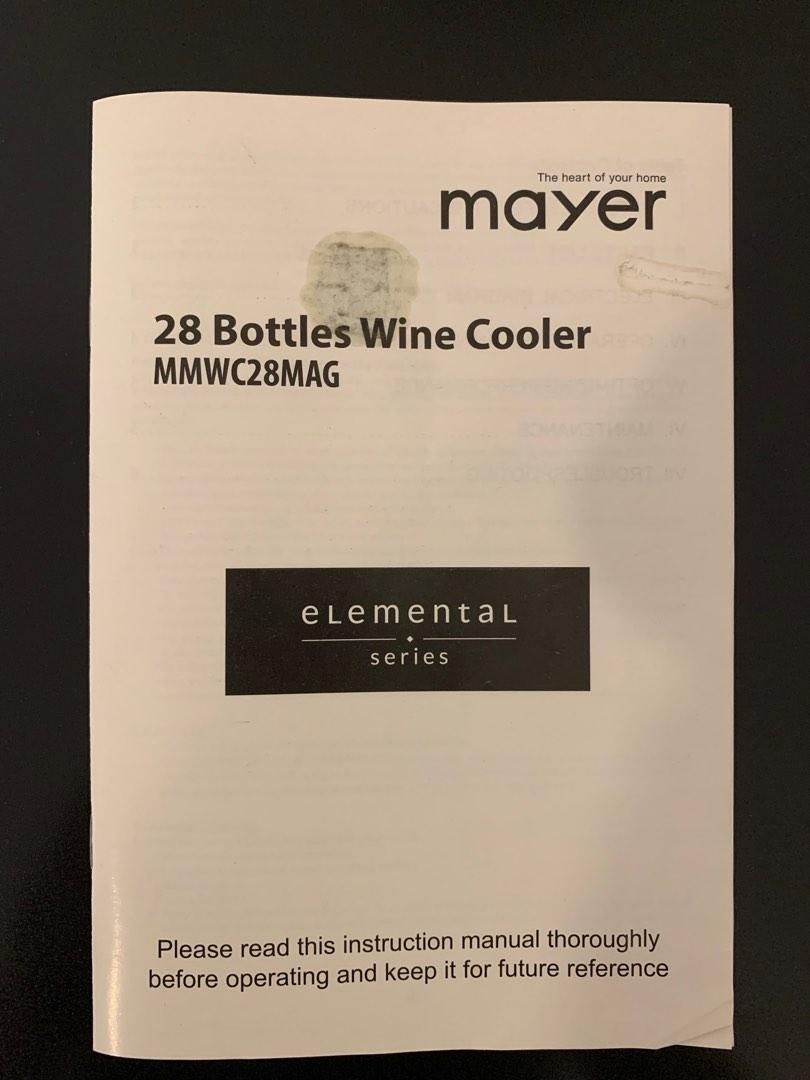 Wine chiller cooler Mayer 28 bottles, TV & Home Appliances, Kitchen