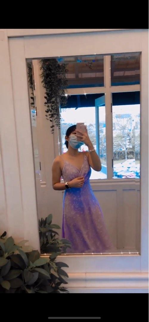 Zalora Occasion Wrap Cami Dress Women s Fashion Dresses Sets Evening dresses gowns on Carousell