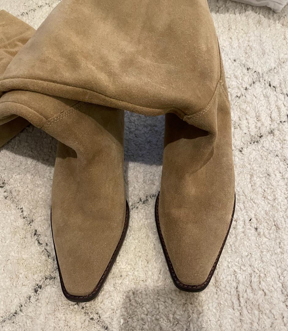 zara suede knee boots