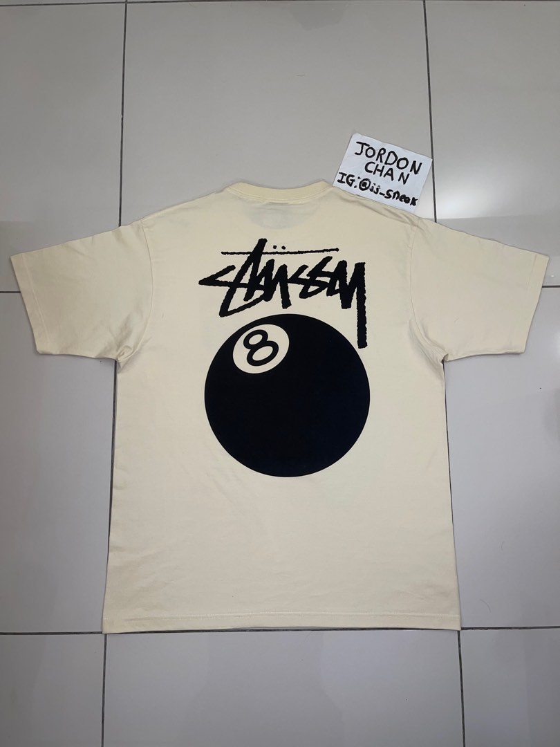 stussy 8 ball tee yellow