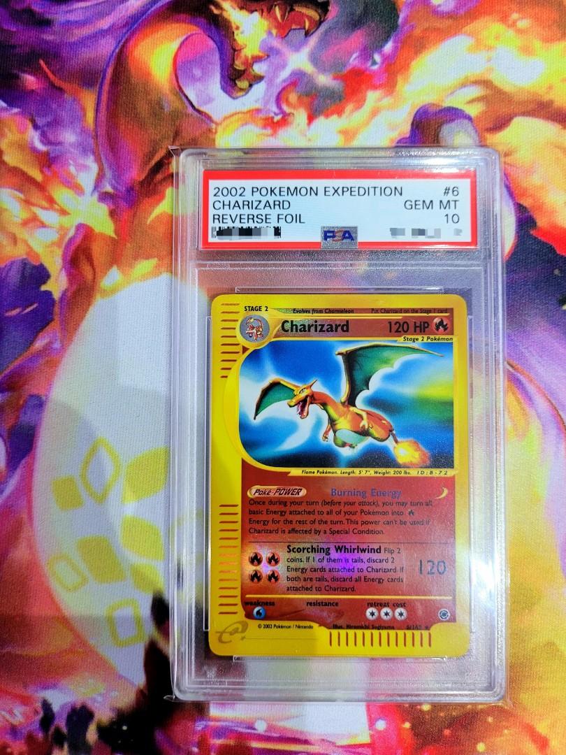 2002 Pokemon Expedition Charizard Reverse Holo PSA 10, Hobbies & Toys