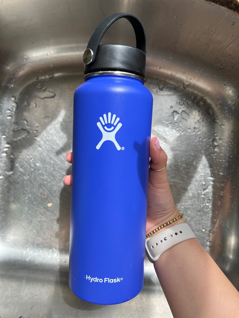 Last One Hydro Flask Blueberry 32oz Wide Mouth Stainless Bottle Purple -ish  Blue