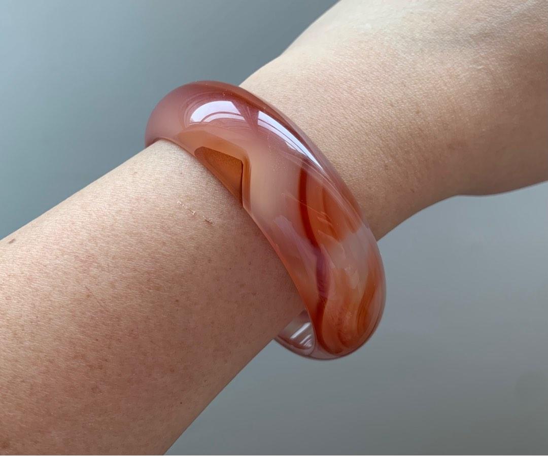Red cheap agate bangle