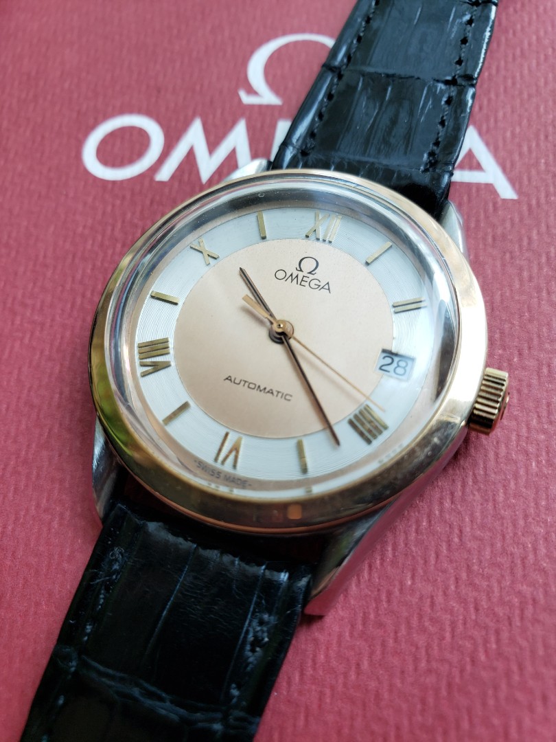 罕有] Vintage 玫瑰金鋼OMEGA MAISON FONDEE EN 1848 自動大三針日曆