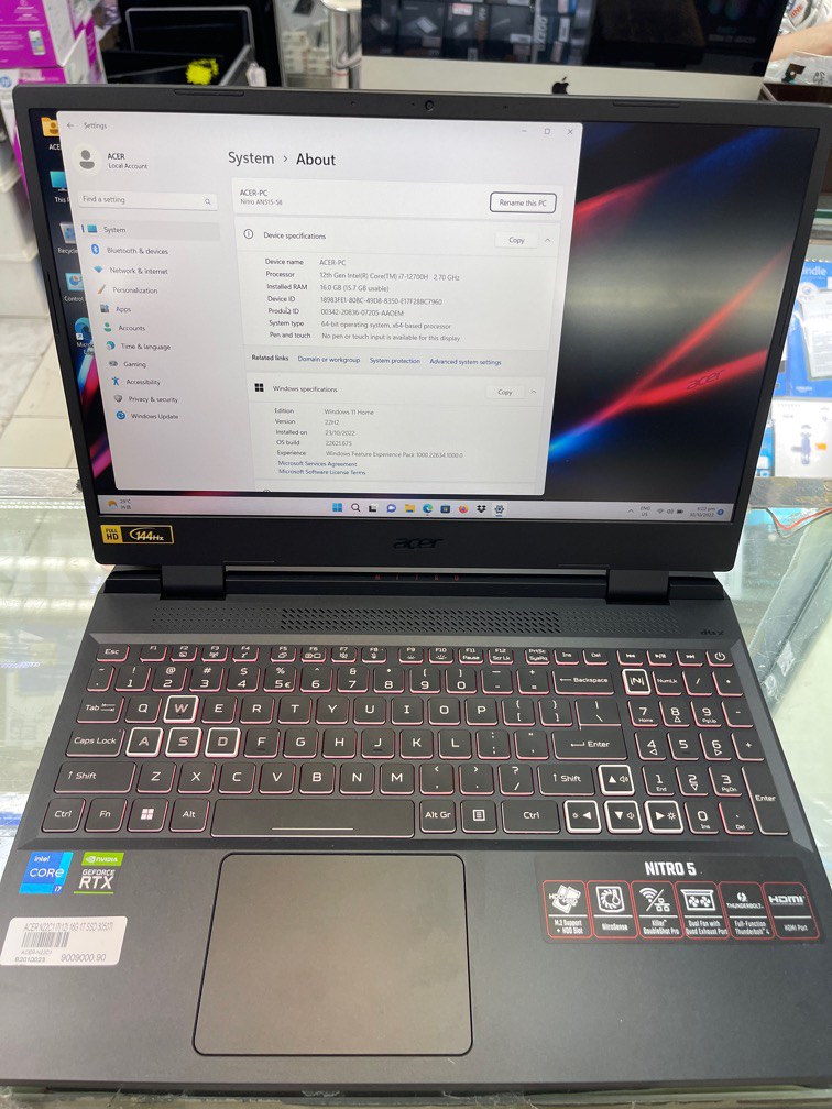 Acer N22C1 I7 (12), 電腦＆科技, 手提電腦 - Carousell