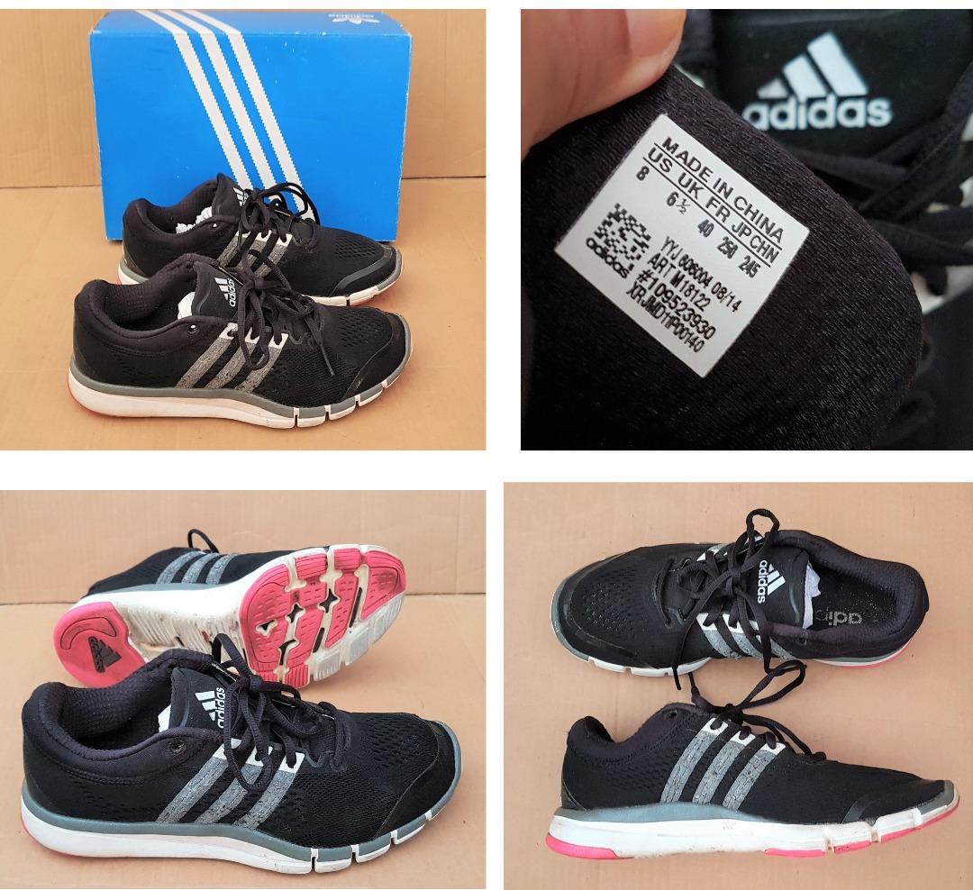 Adidas Adipure 360.2 Black Running Shoes US 8 UK 6.5 EUR 40 Active Lifestyle Trainers Sneakers Designer 3 stripes Adidas Original Y2K