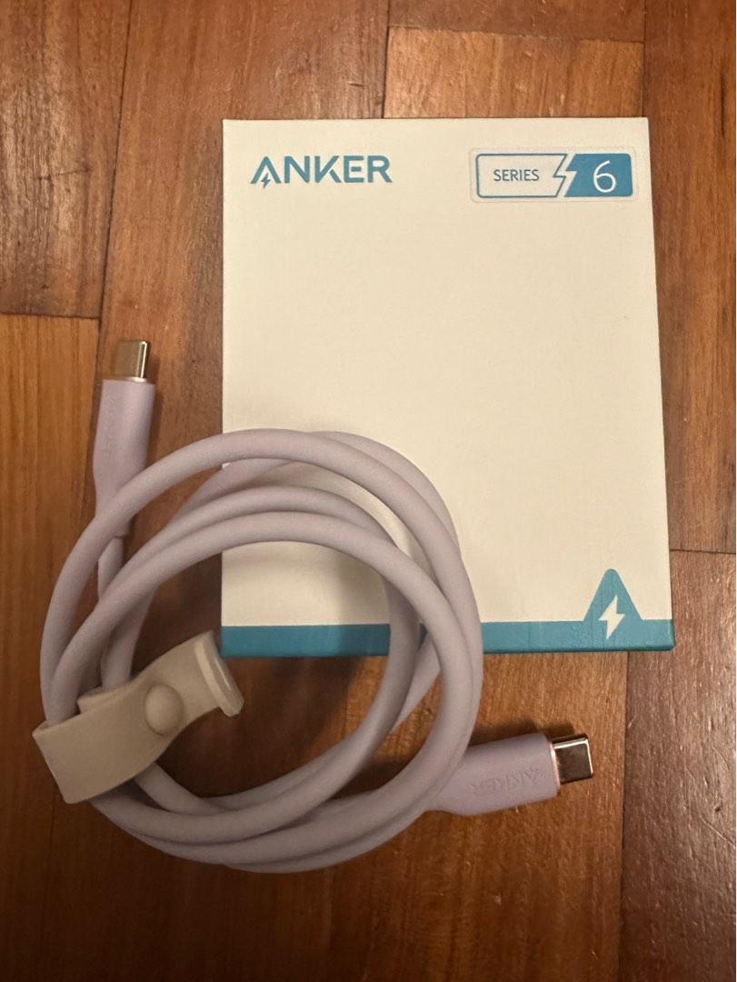 ANKER 643 PowerLine lll Flow USBC to USBC Cable 100W 3Ft, USB 2.0 Type C Charging, Mobile
