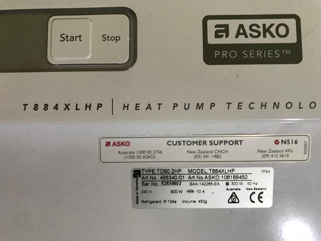 ASKO 10kg Heat Pump Dryer