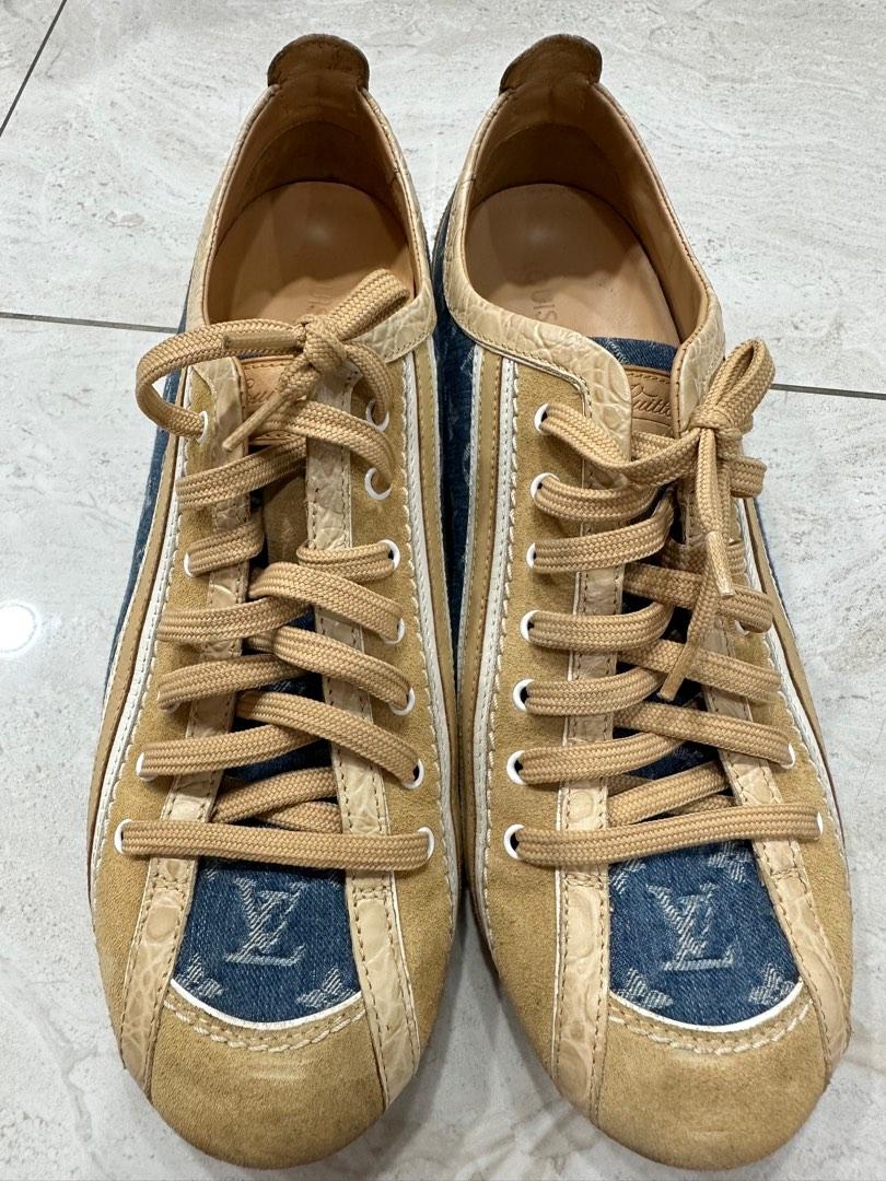 $850 Louis Vuitton Sneaker Zipper Leather Shoes Mens Size 7.5 italy / 8.5 us