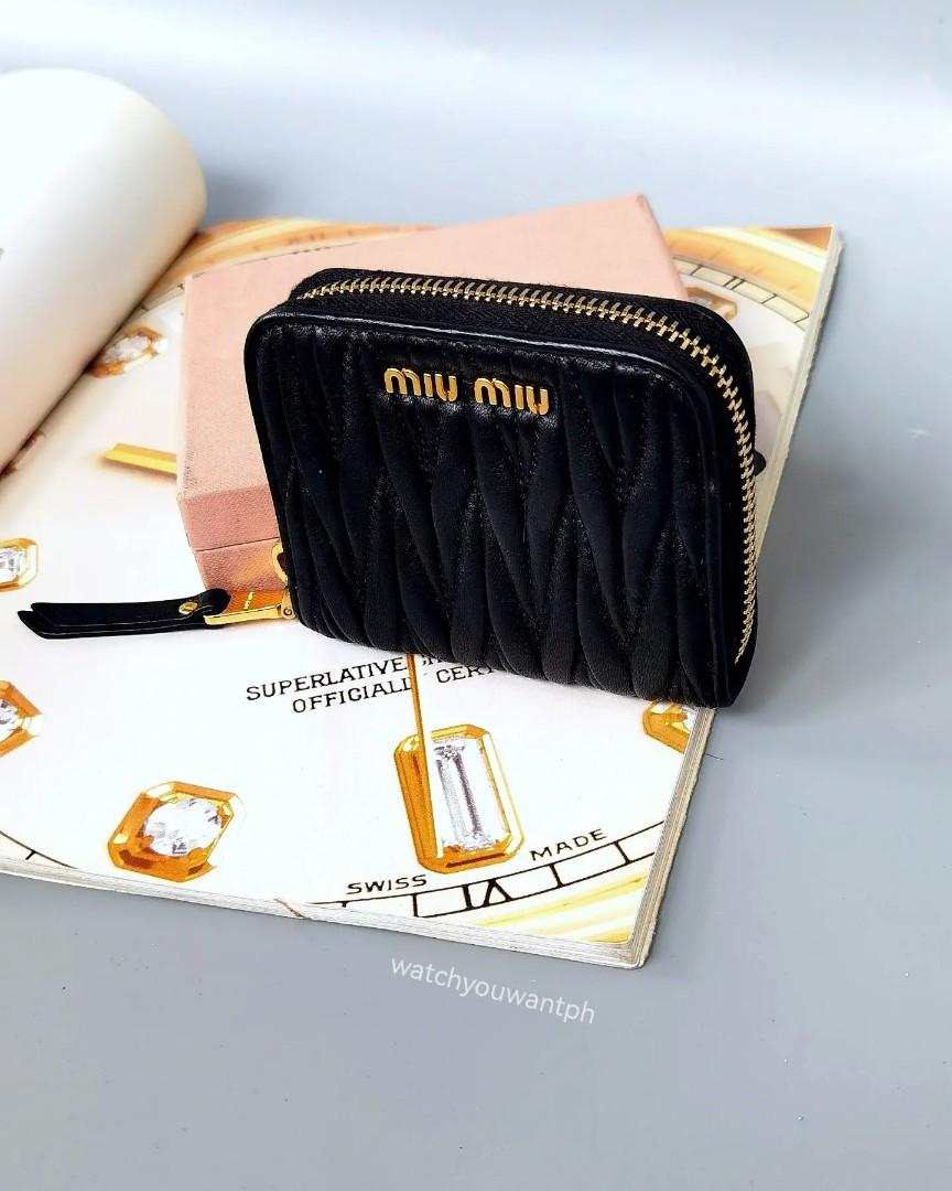 authentic almost new miu miu wallet (Category: Luxury Bags & Wallets) located in San Pablo. Submitted by watchyouwantphsecond (Listing ID 1193600615, Image 2). Description: A.uthentic A.lmost N.ew C.ondition M I U M I U M.atelasse N.appa L.eather G.old H.ardware S.mall W.allet With Box Interior 9.4/10 Exterior 9.4/10 P14,000 FREE SHIPPING Open For Layaway Credit Card Accepted Cash On Delivery Viber/Sms 09069194833 Disclaimer: watchyouwantsecond i