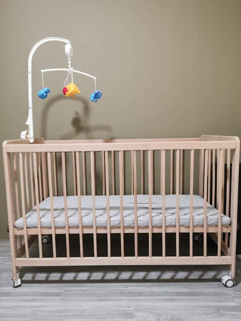 Baby cot (adjustable and foldable), Babies & Kids, Baby Nursery & Kids