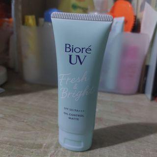 Biore UV Fresh & Bright Oil Control Matte Sunscreen Sunblock