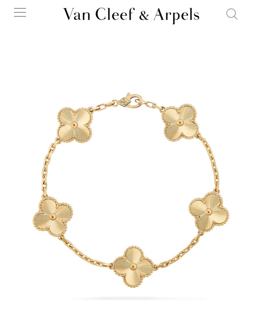 Alhambra bracelet van cleef clearance