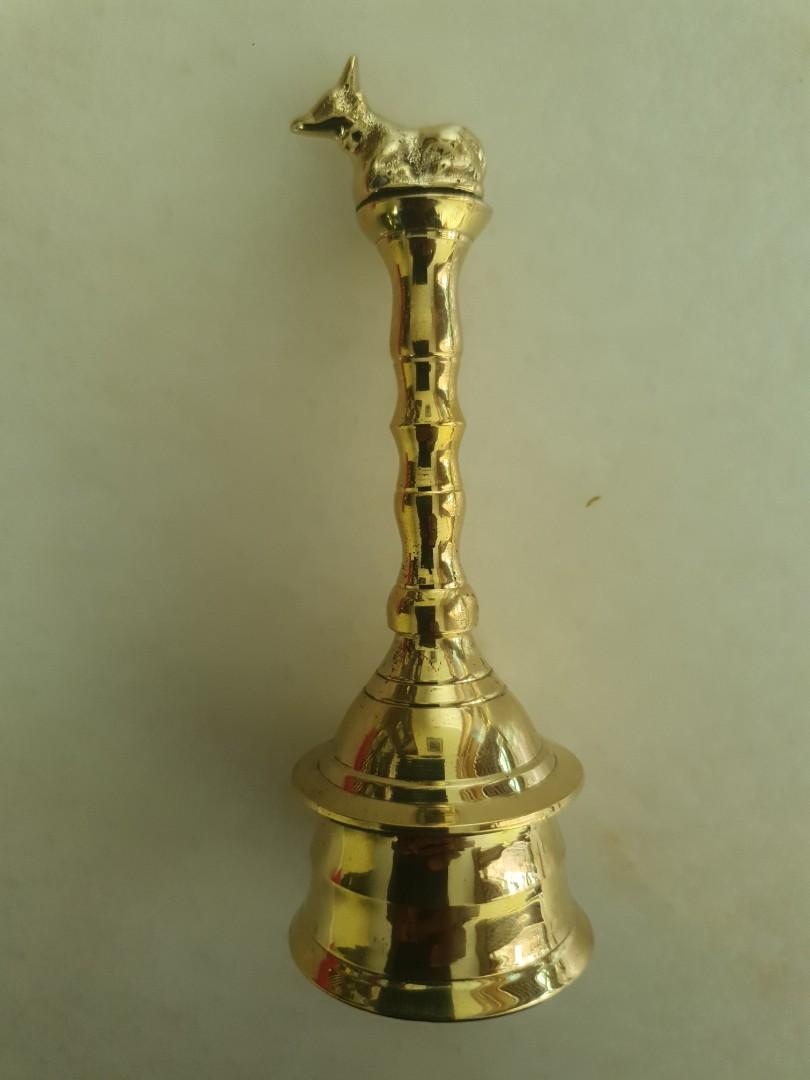 Brass bell, with Nandhi icon, Hobbies & Toys, Memorabilia