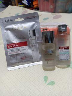 Bundling Loreal revitalift crystal micro essence serum mask micellar water