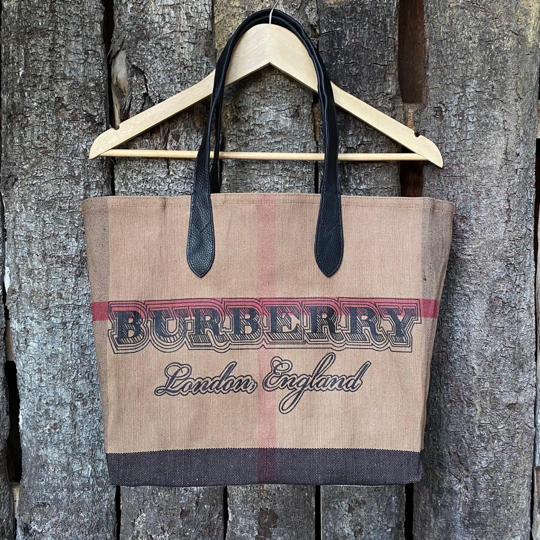 Burberry Multicolor Coated Canvas Doodle Reversible Tote