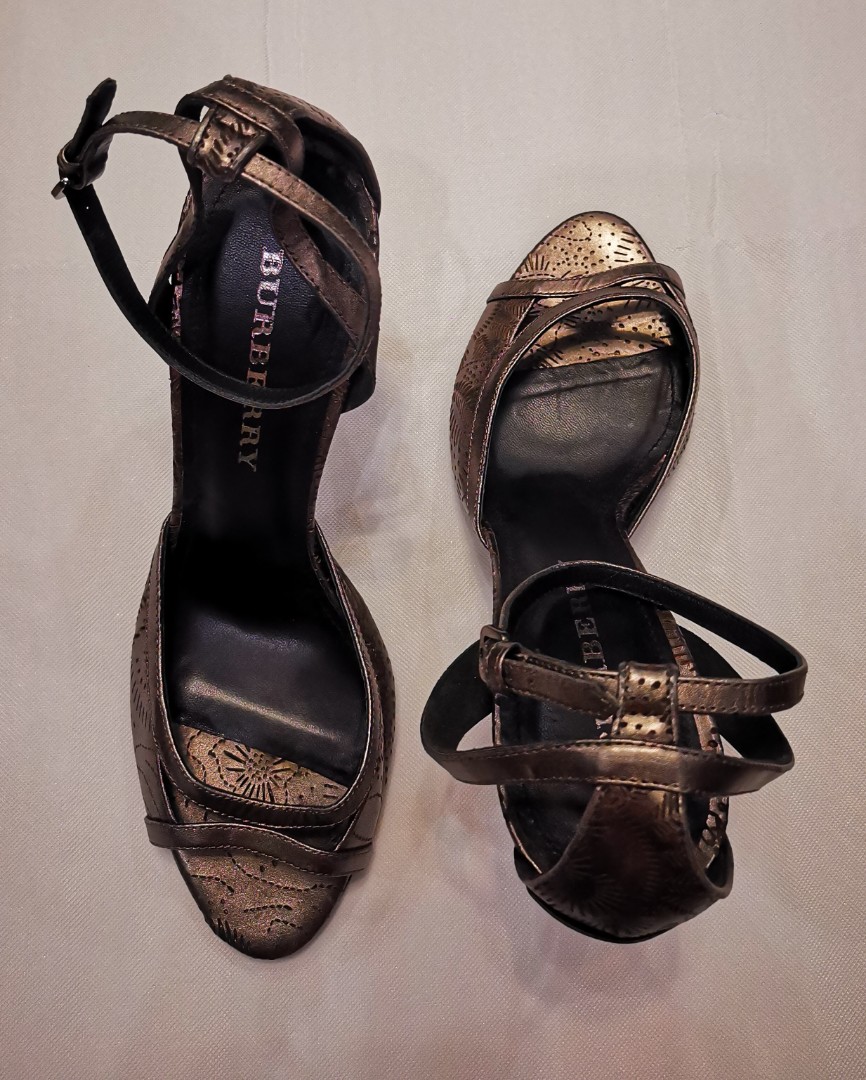 Burberry strappy heels, Luxury, Sneakers & Footwear on Carousell