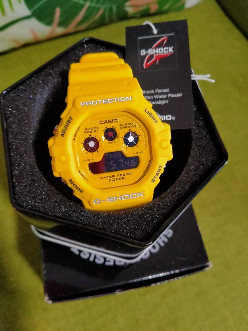 CASIO G SHOCK DW5900 RS9 TAPAK KUCING KUNING Men s Fashion