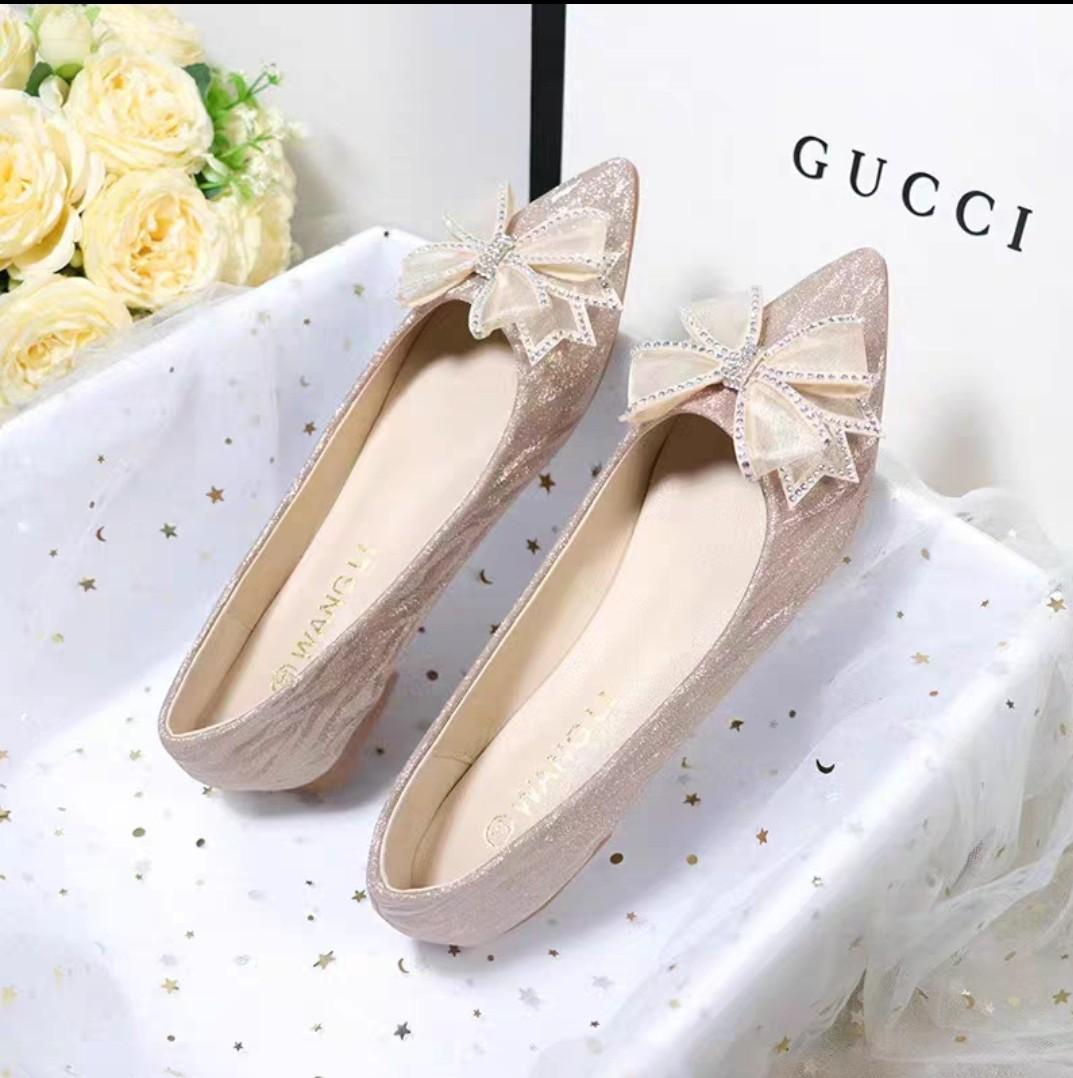 Champagne color flats best sale
