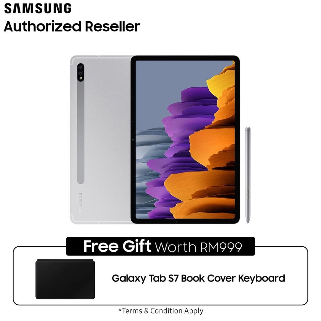 Check out Samsung Galaxy Tab S7 WiFi (T870) With S Pen (Black/ Silver/  Navy) - 6GB RAM - 128GB ROM - 11 inch - Android Tablet for RM3,299.00.