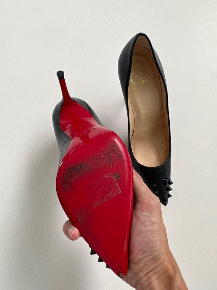 Christian louboutin red shop and black heels