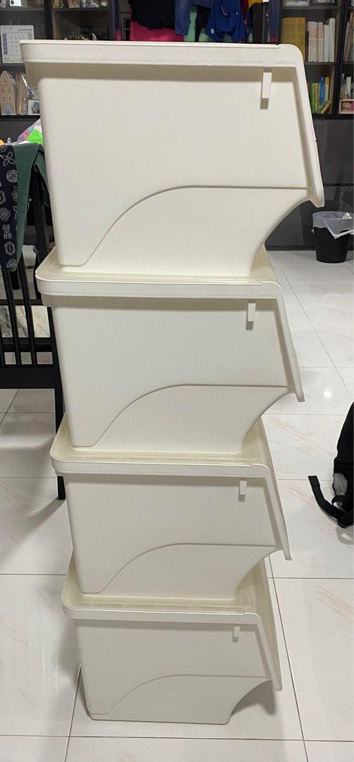 Citylife 35L stackable storage boxes for sale x4 at only 25