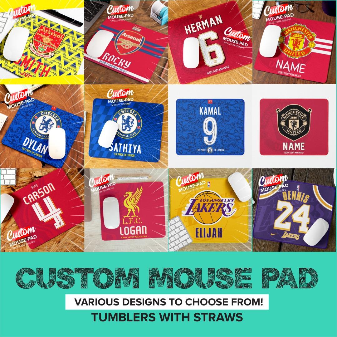 Custom MousePad Print Custom with Name & Number 1 Day to Ship Fast