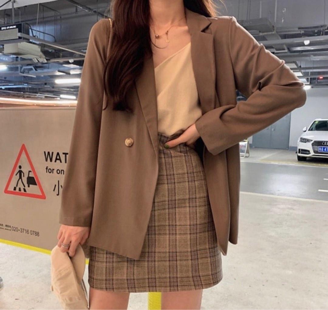 Dark Beige Blazer Jacket