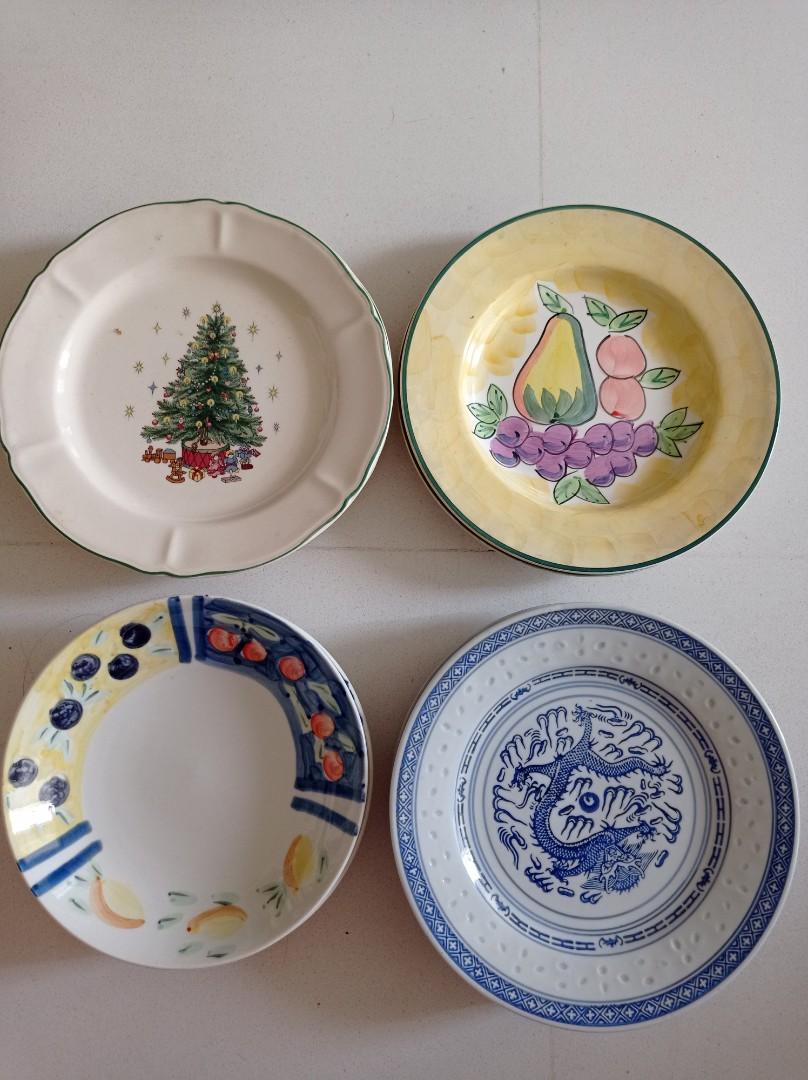 Elegant Porcelain Plate and Bowls [Brand New], Furniture & Home Living