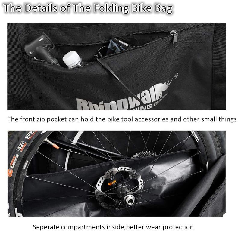 Folding Bike Bag 26 inch to 29 inch Thick Bicycle Travel Case,Bike
