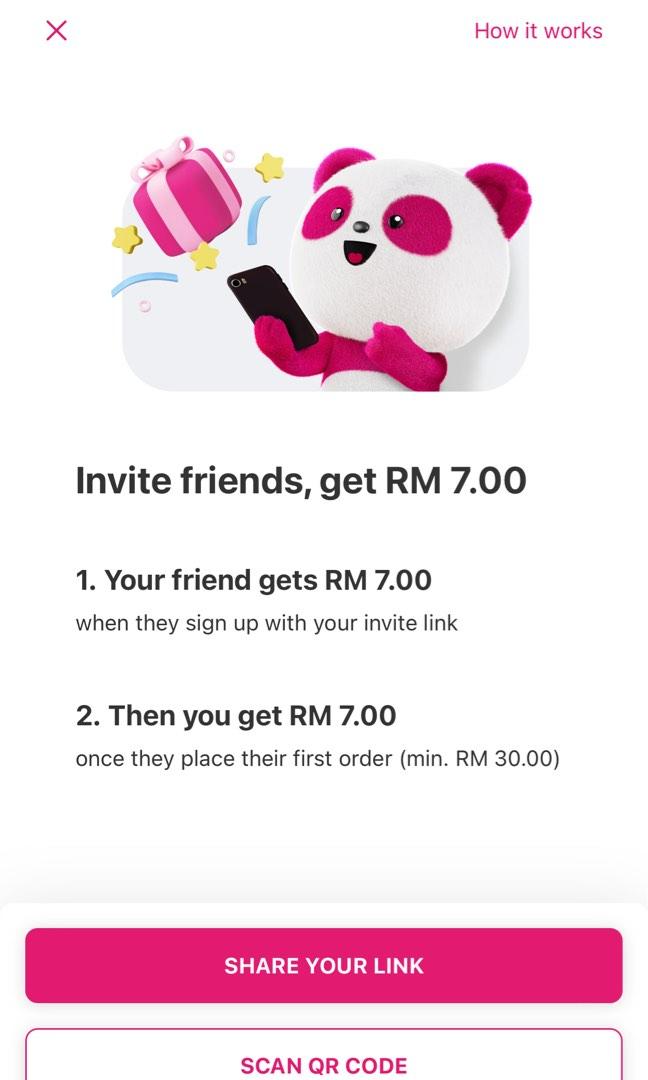 Foodpanda Referral Promo Code (RM7), Tickets & Vouchers ...