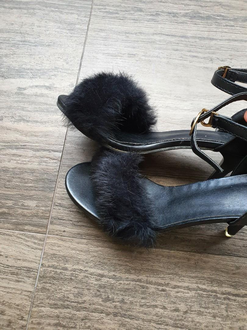 Furry heels outlet