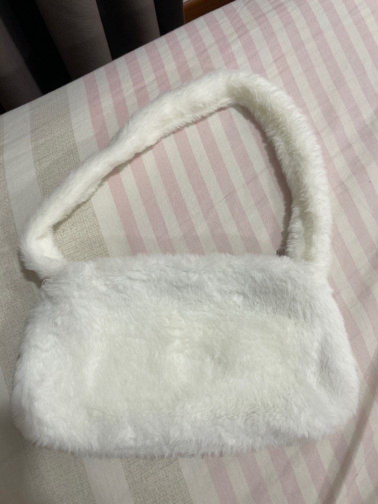 Furry Vegan Leather Shoulder Bag main image 1