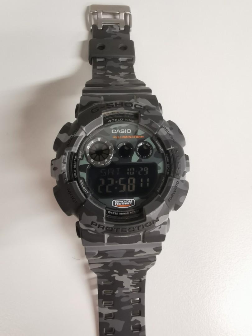 G Shock Casio 3427 Grey Camo Watch Only