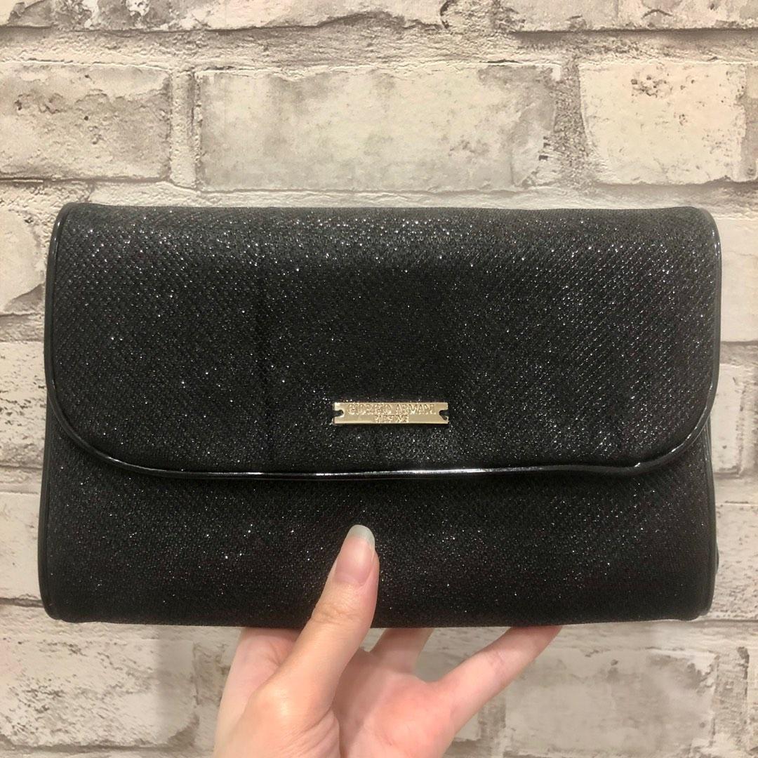 Giorgio armani black clutch outlet