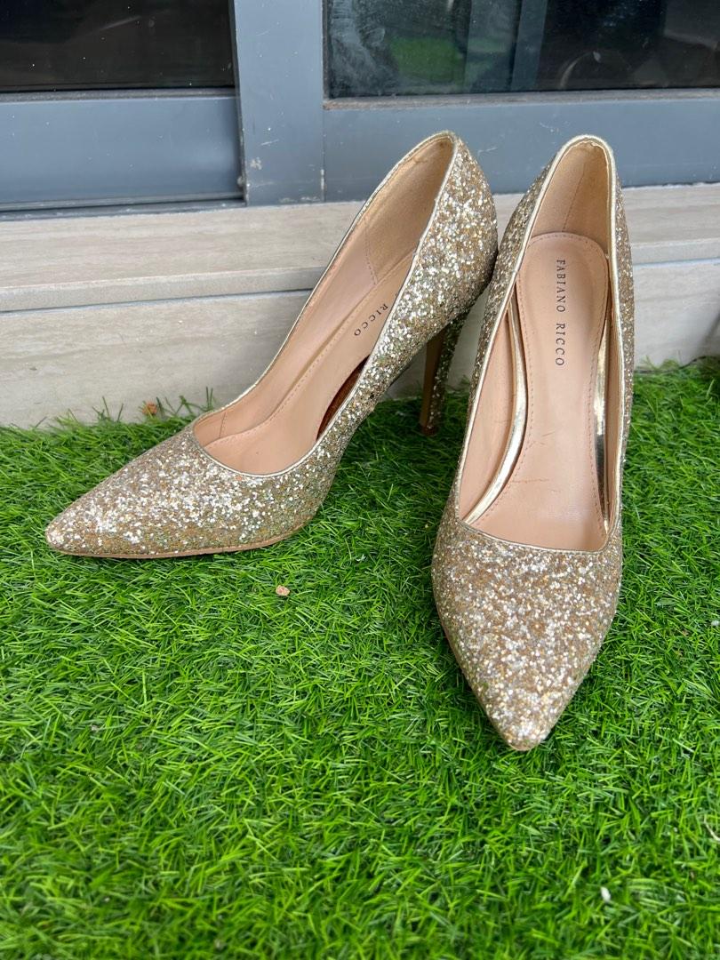 Glittery 3inch heels Women s Fashion Footwear Heels on Carousell