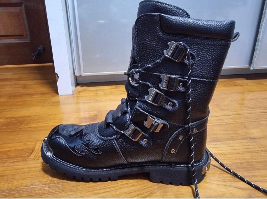 Punk Motorcycle Riding Boots