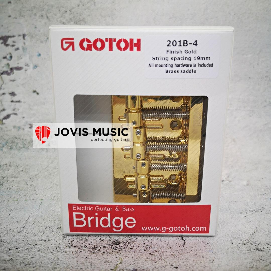 GOTOH 201B-4 String Bass Bridge - Gold - JOVIS MUSIC - Ready Stock