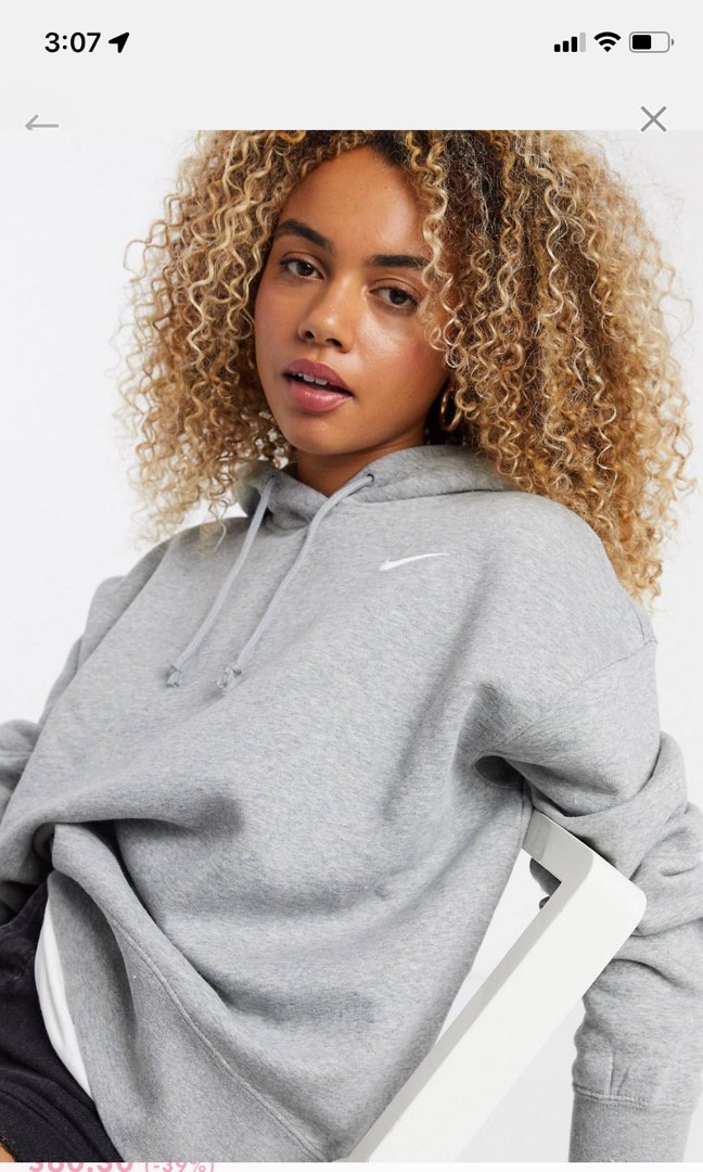 nike nrg swoosh hoodie grey