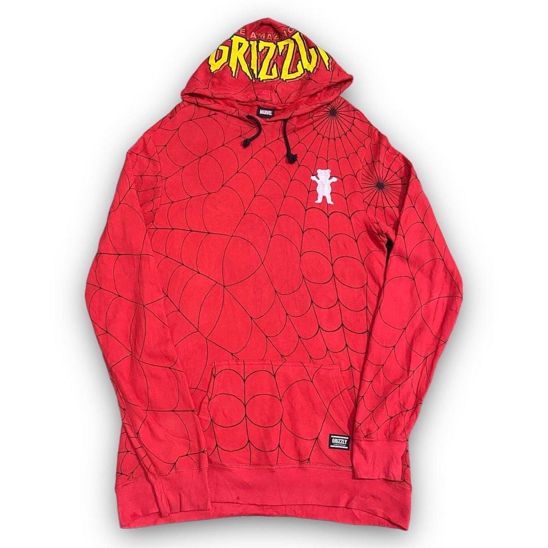 Grizzly Skateboarding x Marvel The Amazing Spider man Hoodie Fesyen Pria Pakaian Baju Luaran di Carousell