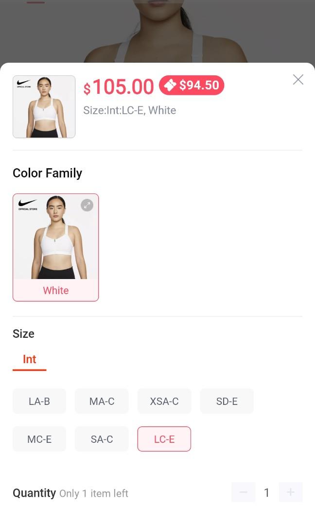 High support nike alpha bra L, Women's Fashion, Activewear on Carousell
